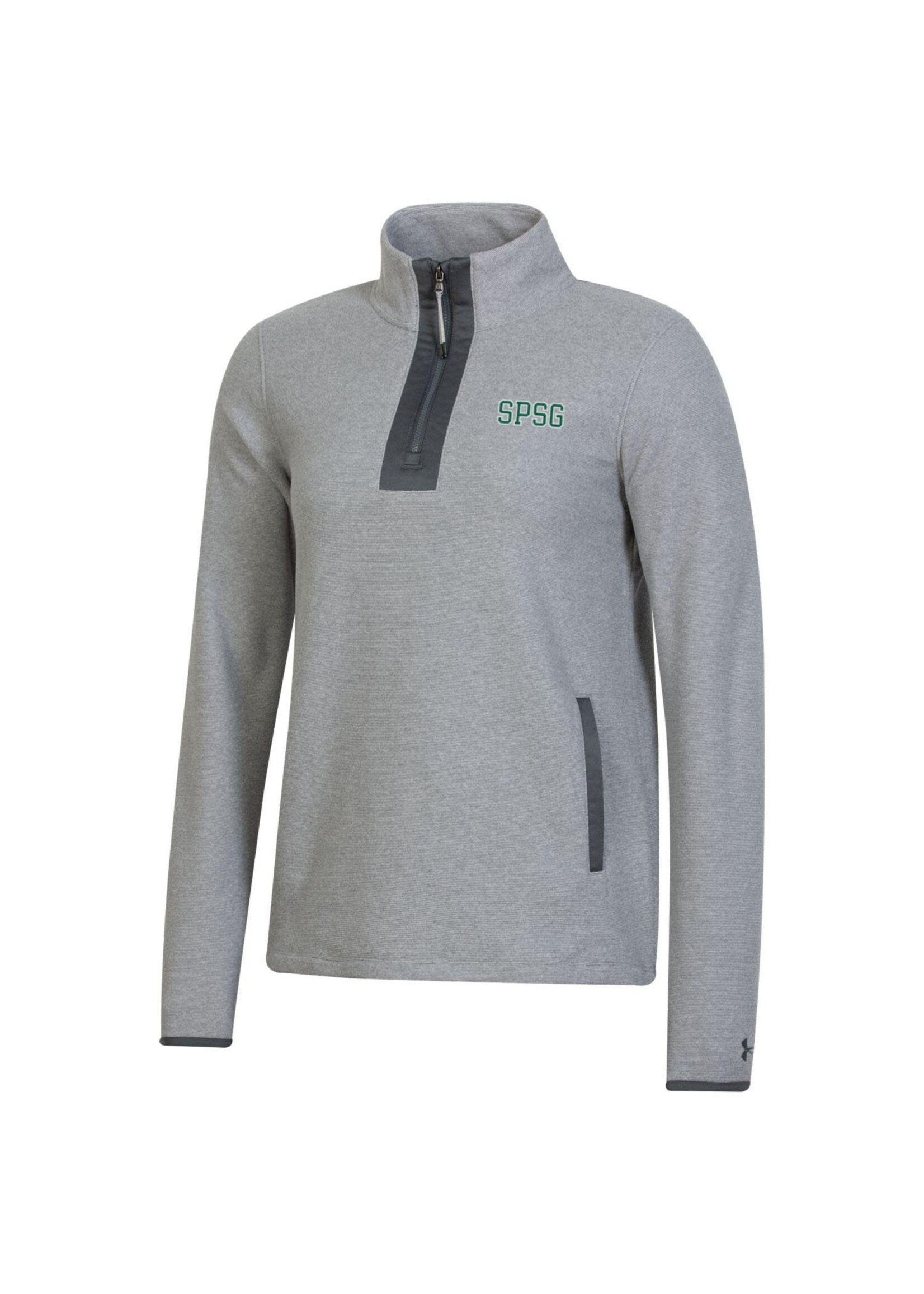 UA Micro Fleece 1/4 Zip Womens Steel  SPSG