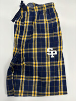 BC Pajama Flannel Pant Adult Navy/Gold Plaid SP
