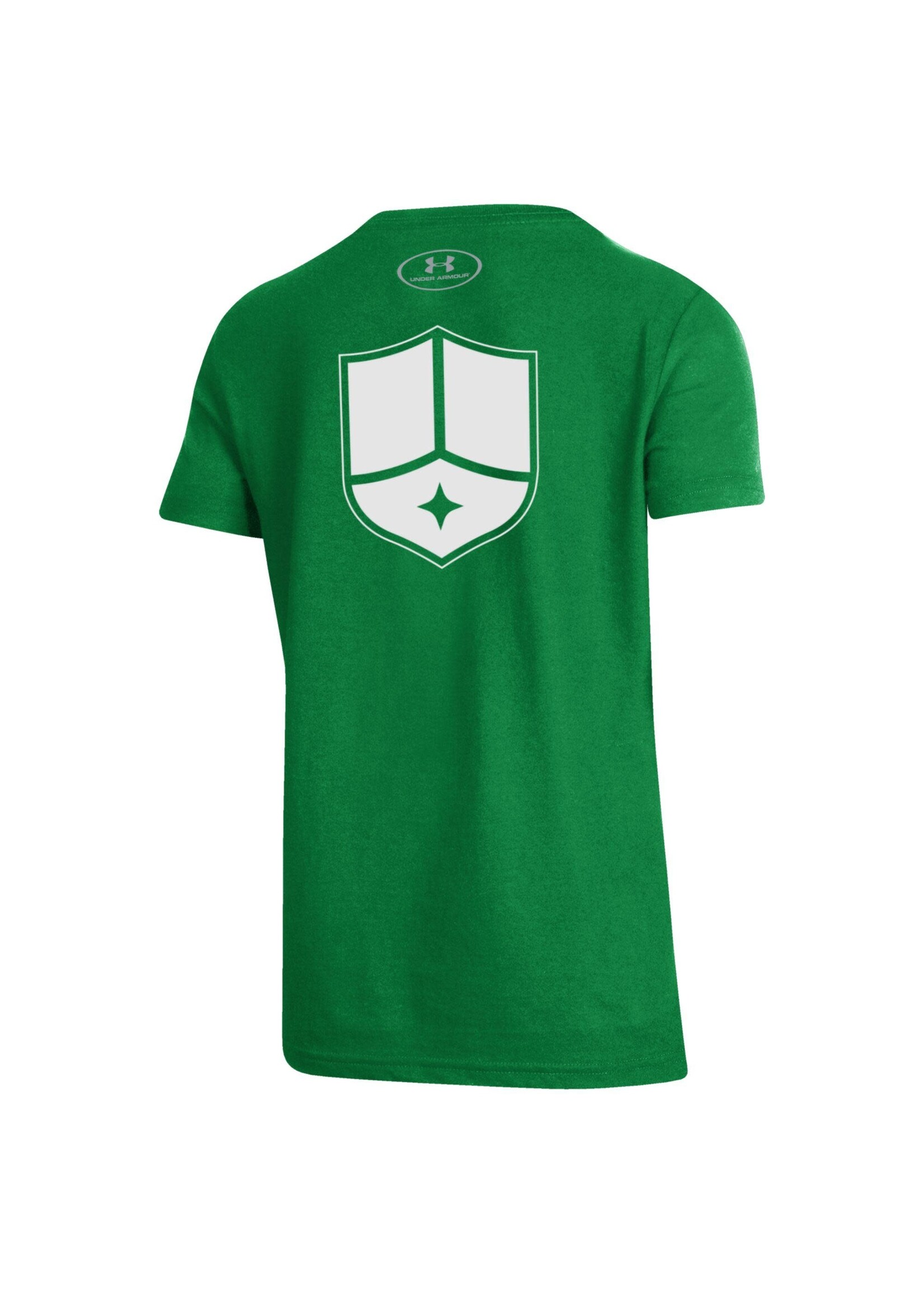 Under Armour UA Performance Cotton Shield on Back SS Youth TSPS