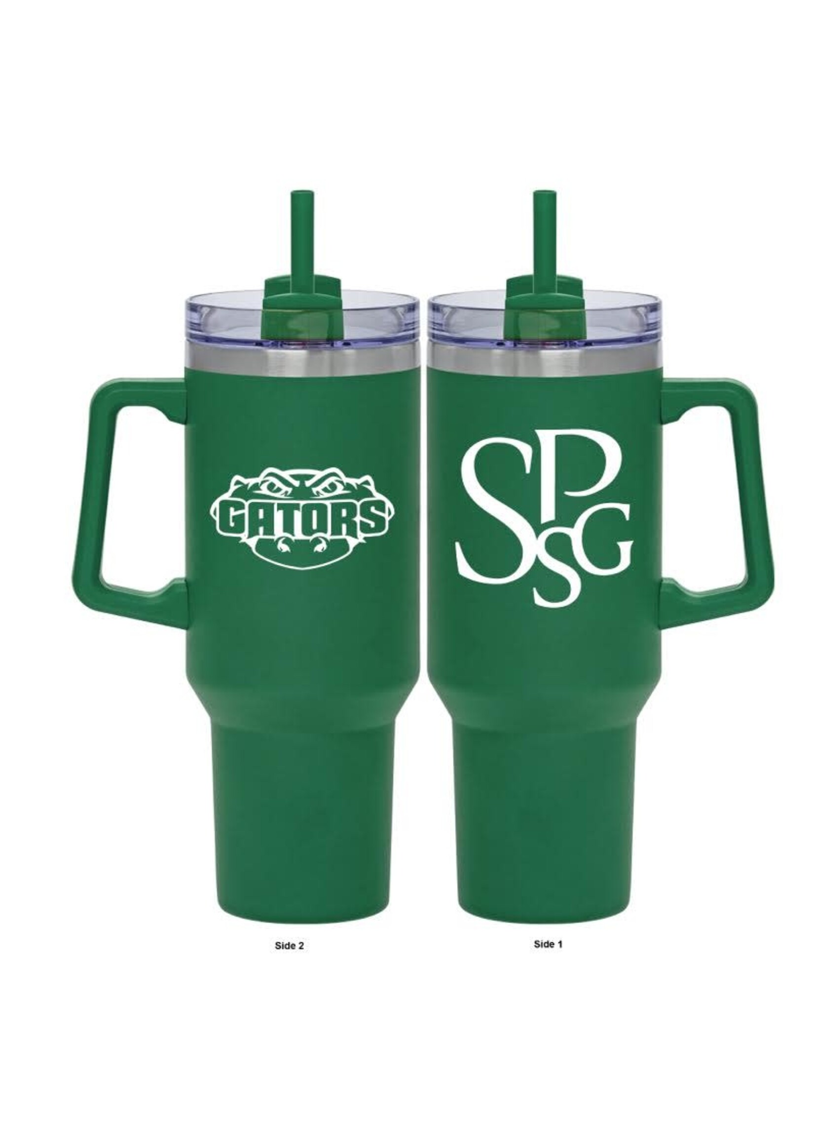 RFSJ Stainless Steel Handled Mug 40 oz Green SPSG