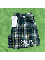 BC Pajama Flannel Pant Adult St Paul's Navy/Green Plaid