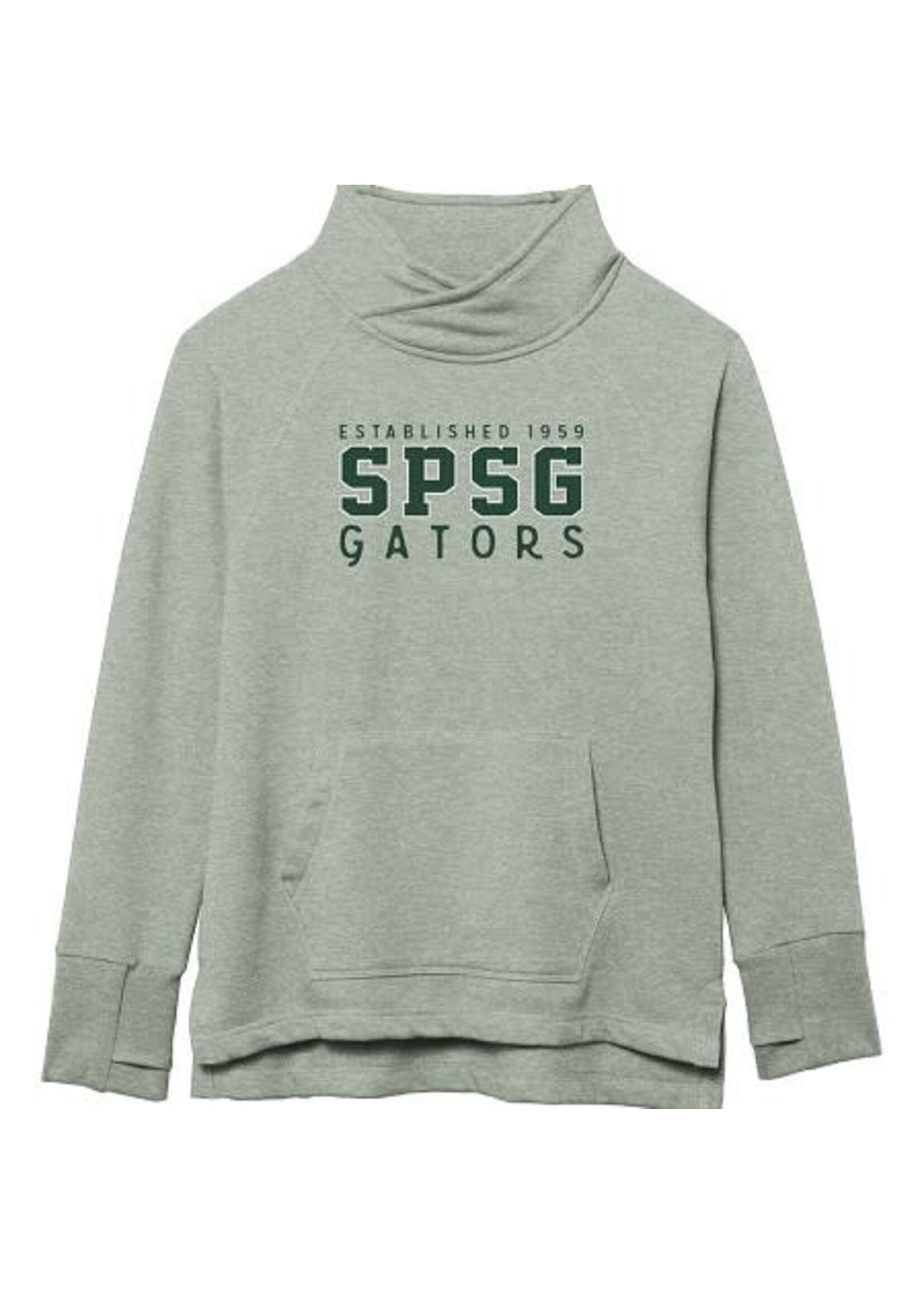 L2 Funnel Neck Womens Sage Heather SPSG