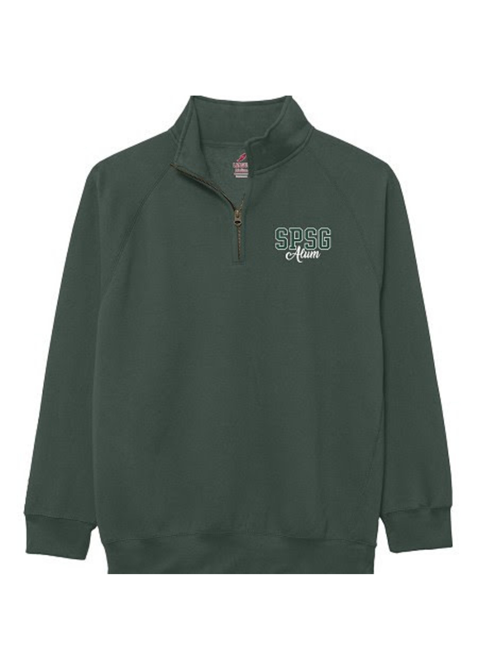League L2 Essential Fleece 1/4 Zip Adult Dark Green Alum SPSG