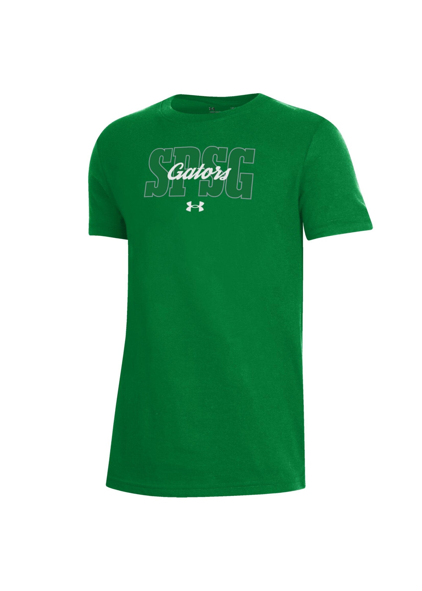 Under Armour UA Performance Cotton SS Youth Kelly Green SPSG