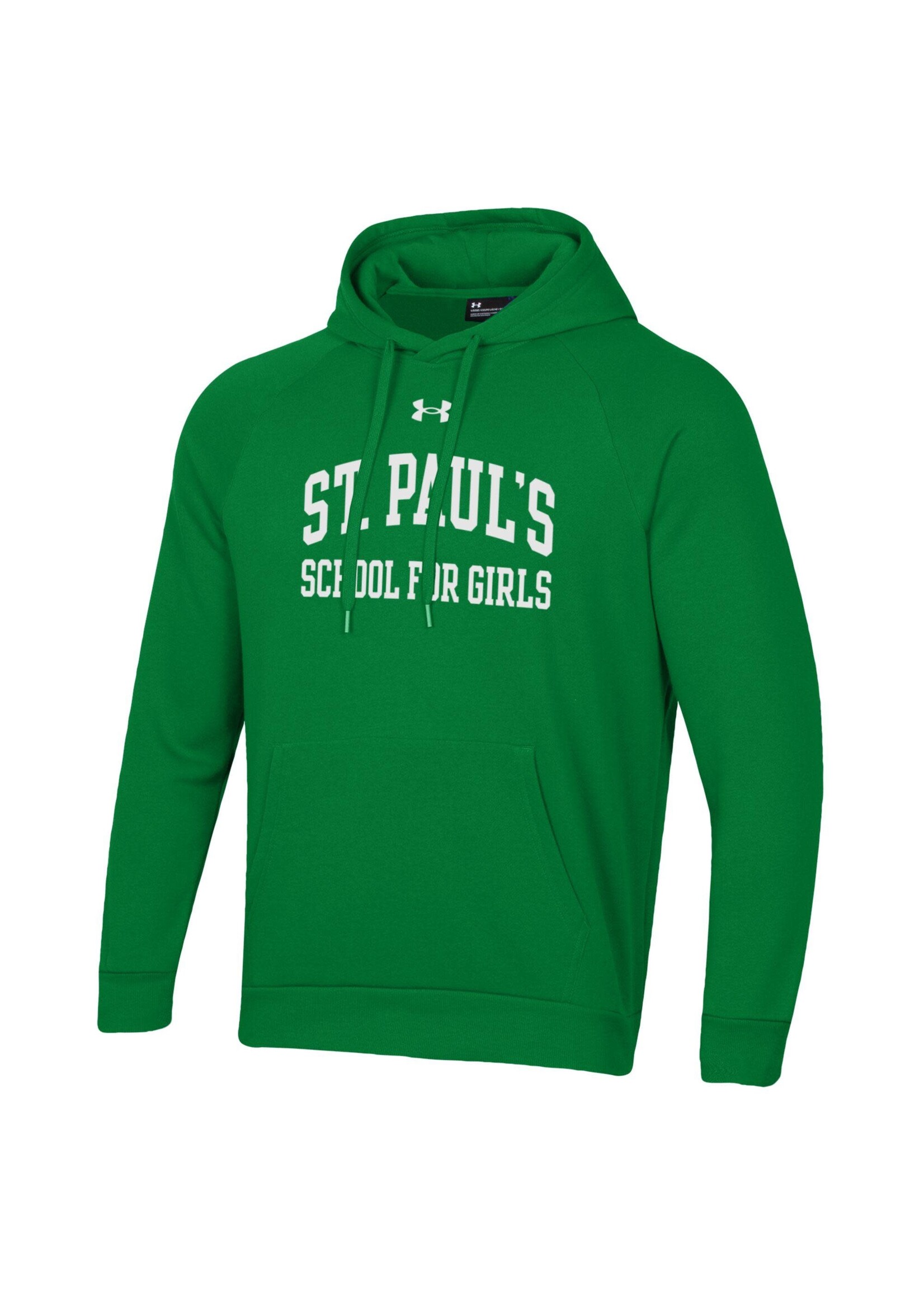 Under Armour UA Icon Fleece Hood School for Girls Adult Kelly Green SPSG
