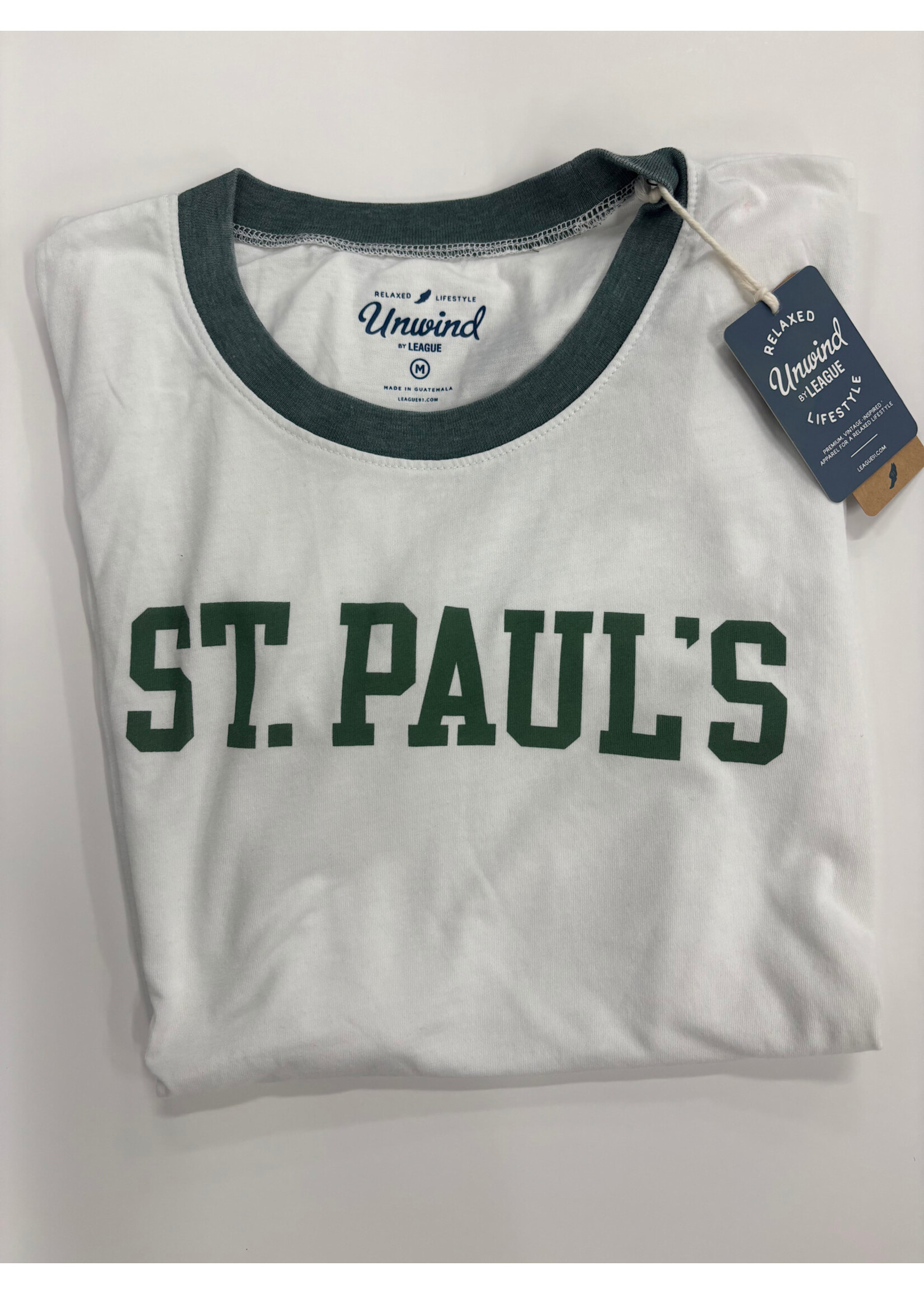 L2 Burnout Ringer SS Adult White/Green SPSG