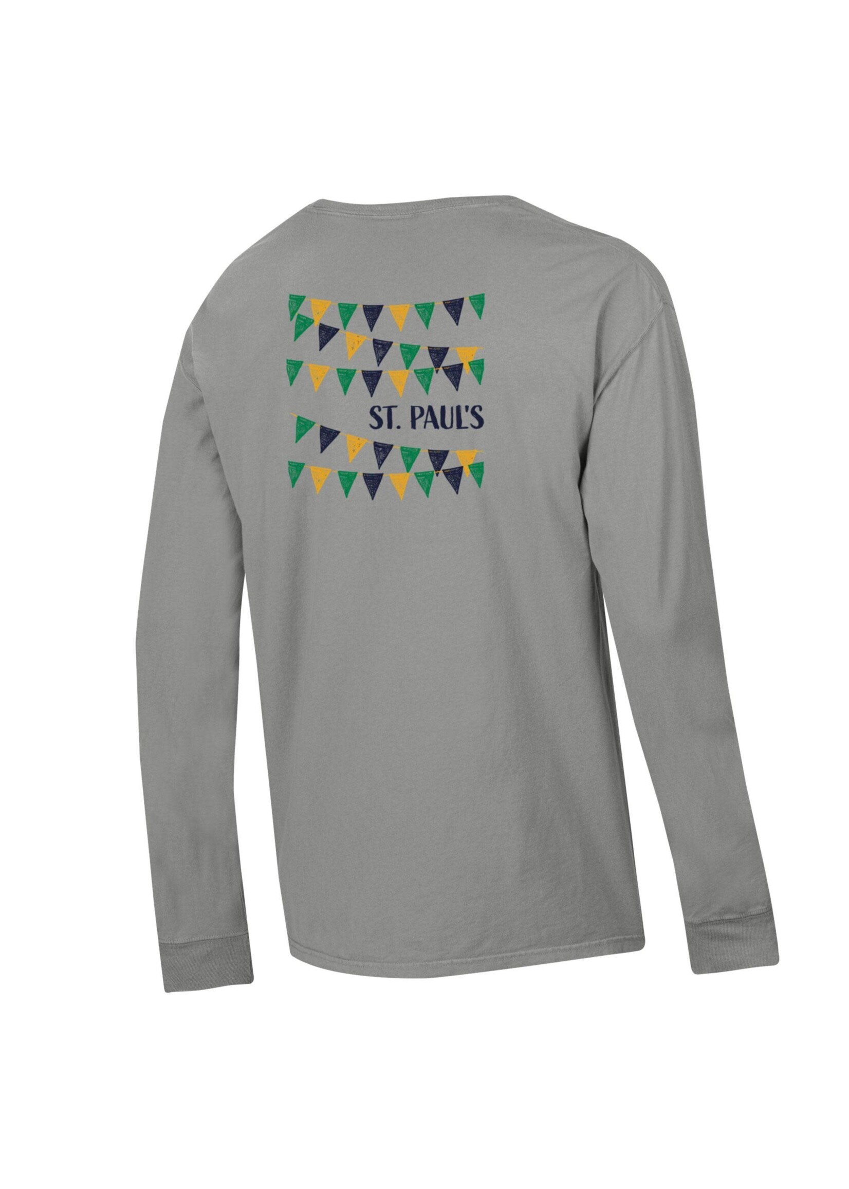 Comfort Wash Comfort Wash LS St Paul's Pennants Adult Grey TSPS