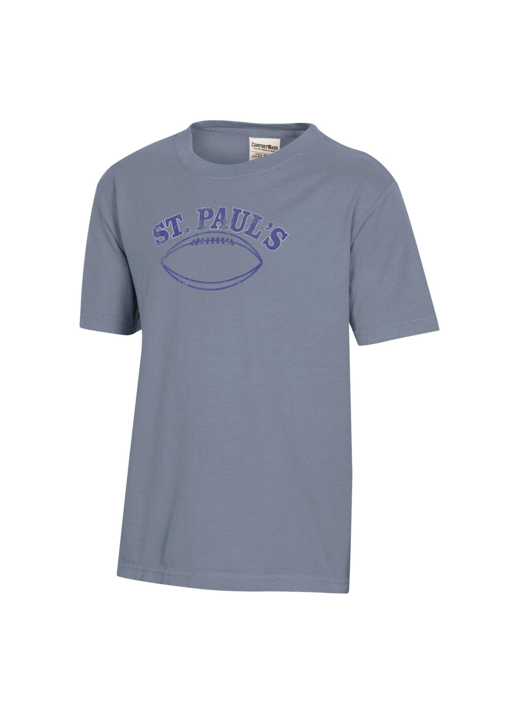 Comfort Wash Comfort Wash SS St Paul's Football Youth Grey TSPS