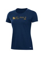 Under Armour UA Performance Cotton SS Womens Navy SP
