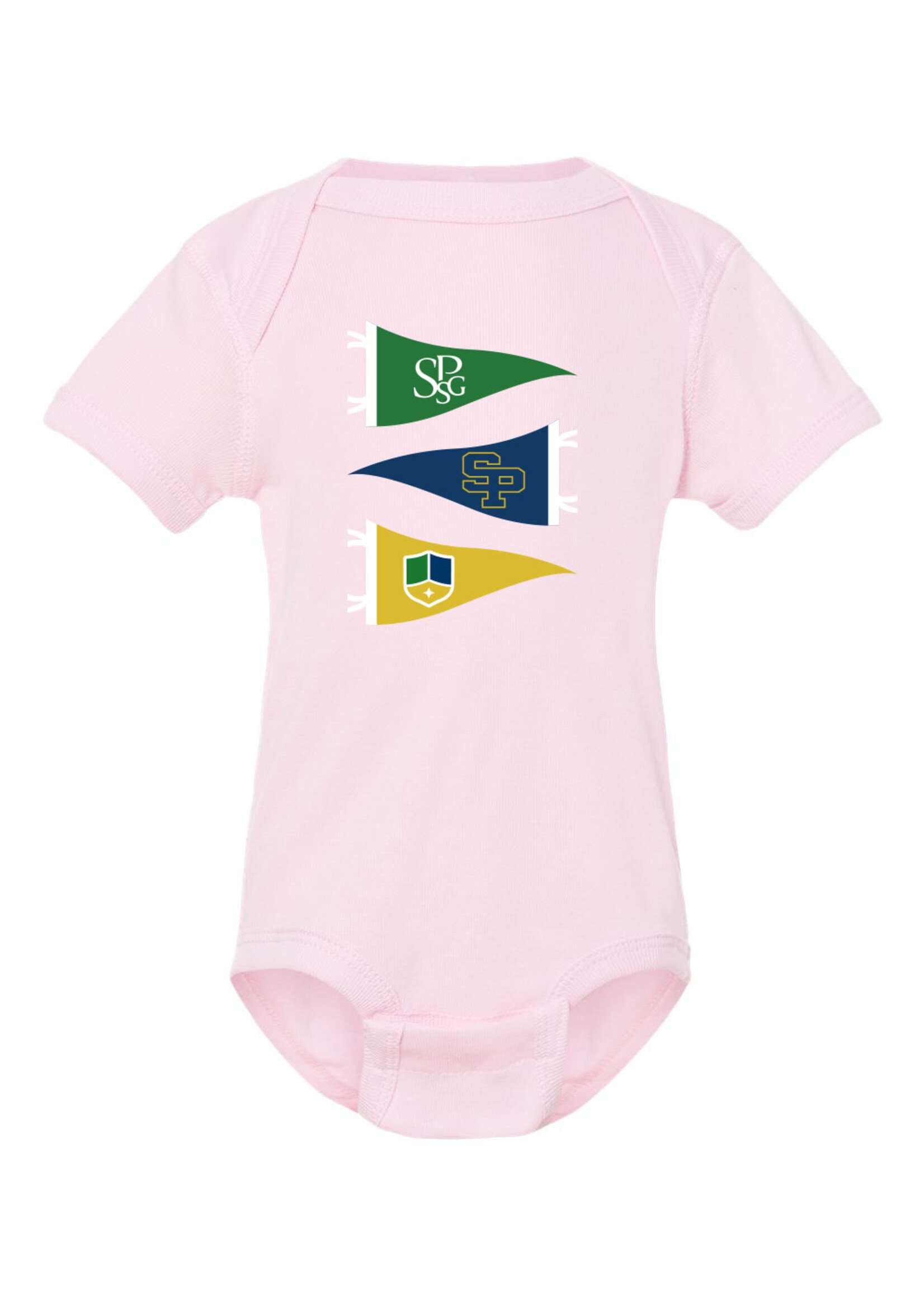 MDScreen Pennants Onesie Infant Pink