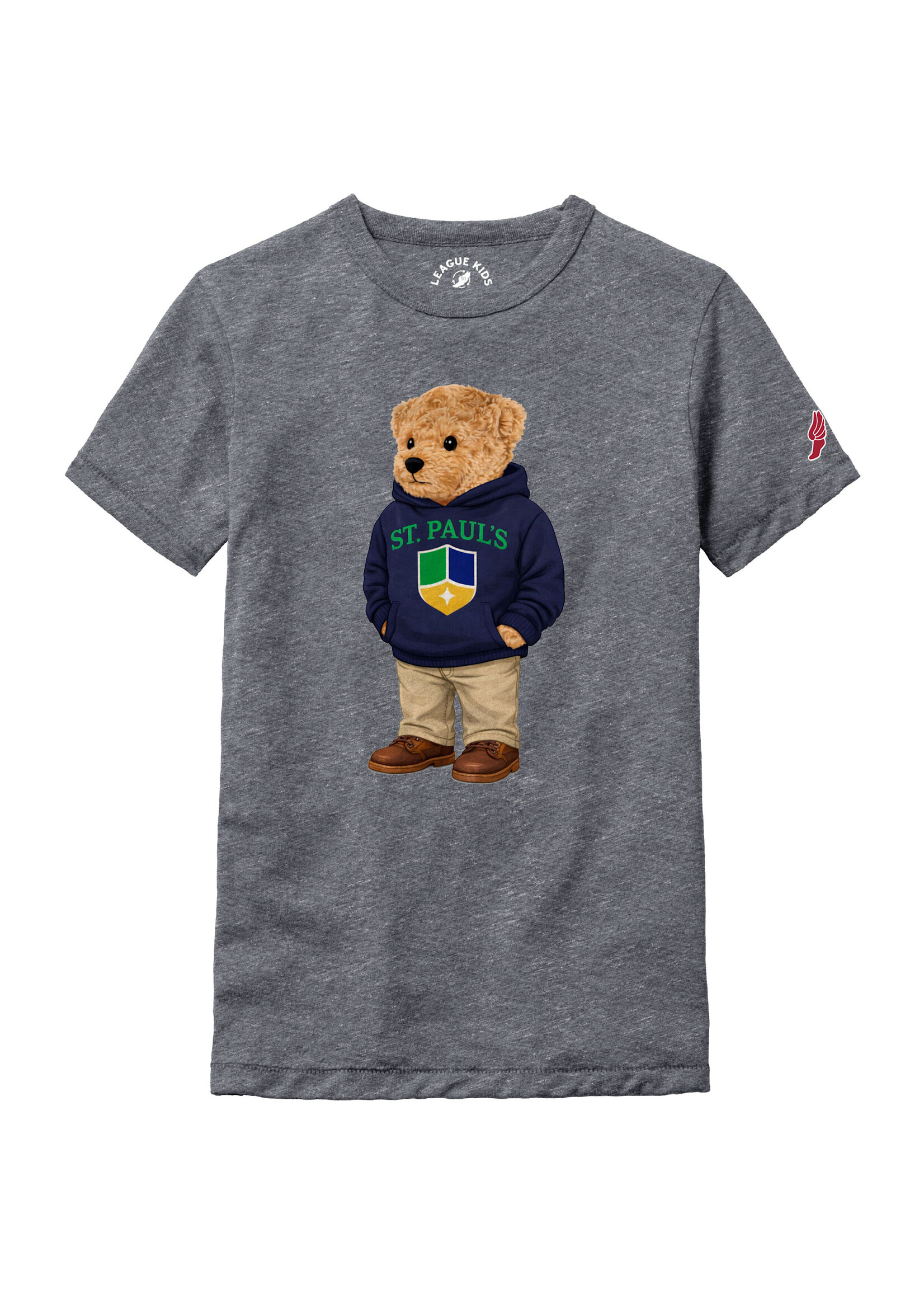 League L2 Victory Falls SS Bear Youth Heather Grey TSPS