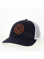 League L2 Hat Trucker Leather Patch Youth Navy/White TSPS