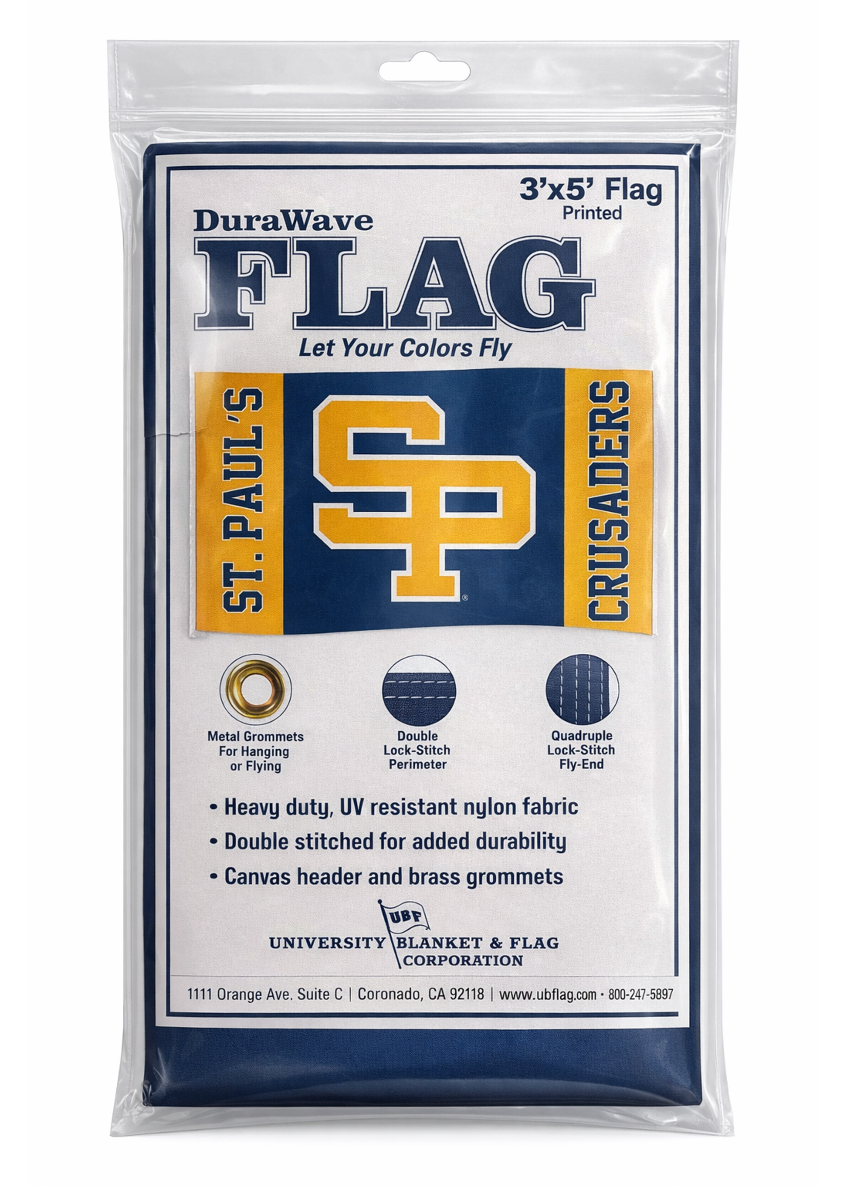 DuraWave Dura Wave Flag 3X5 Navy Gold SP
