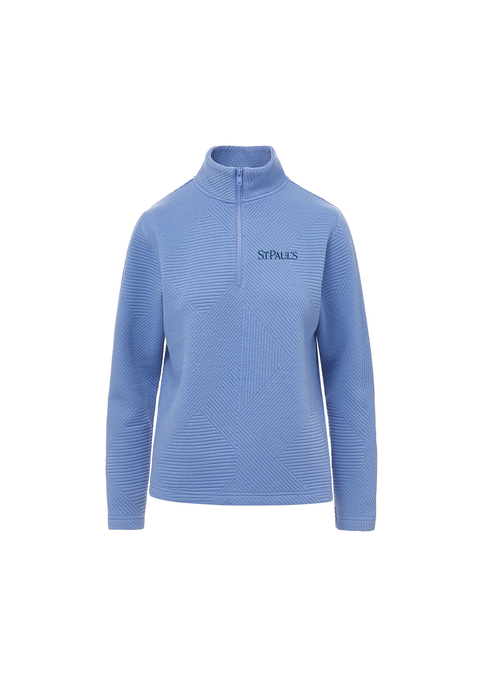 MV Sport MV Zig Zag 1/4 Zip Womens Light Blue TSPS