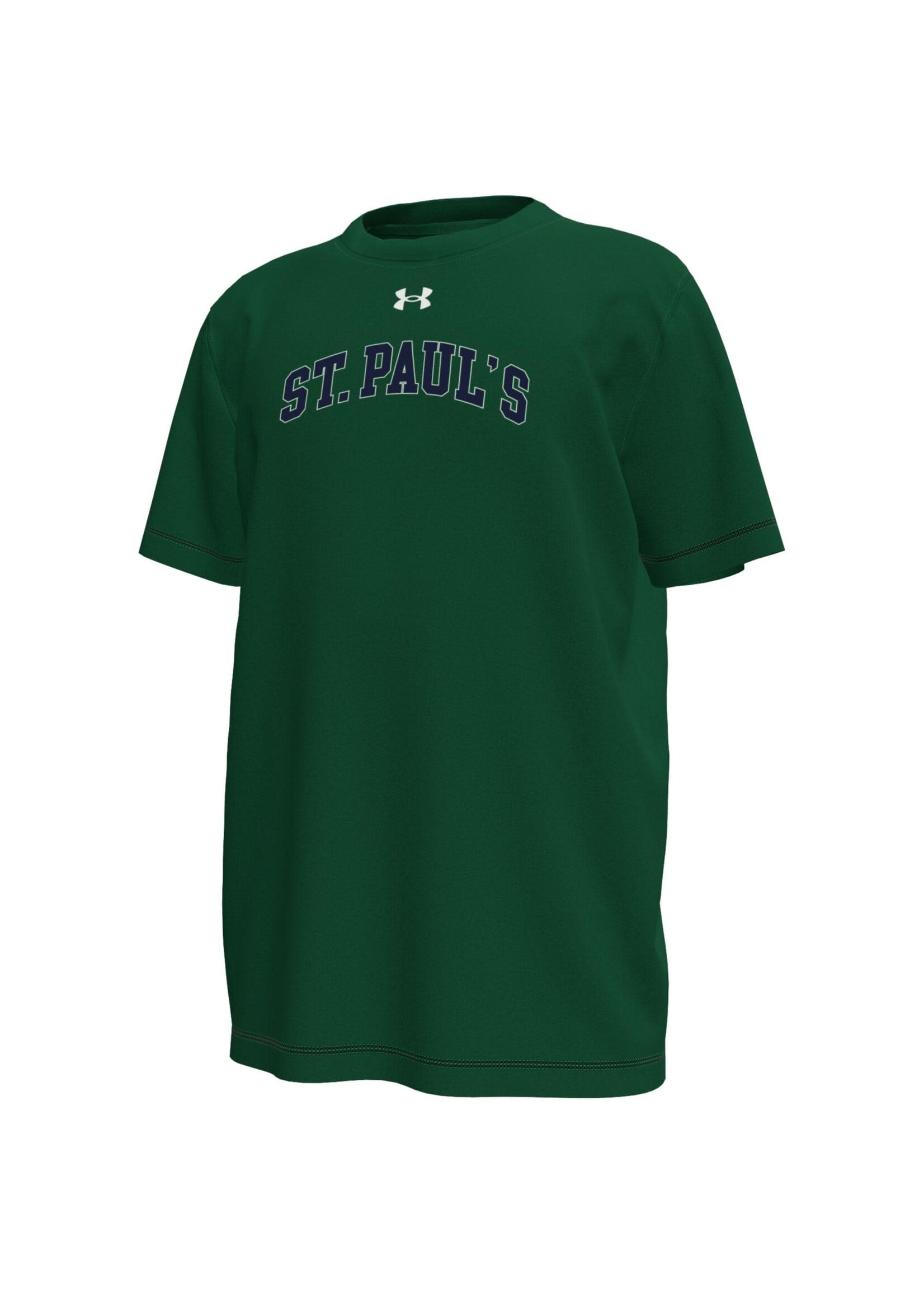 Under Armour UA Tech Stretch SS Youth Hunter Green TSPS