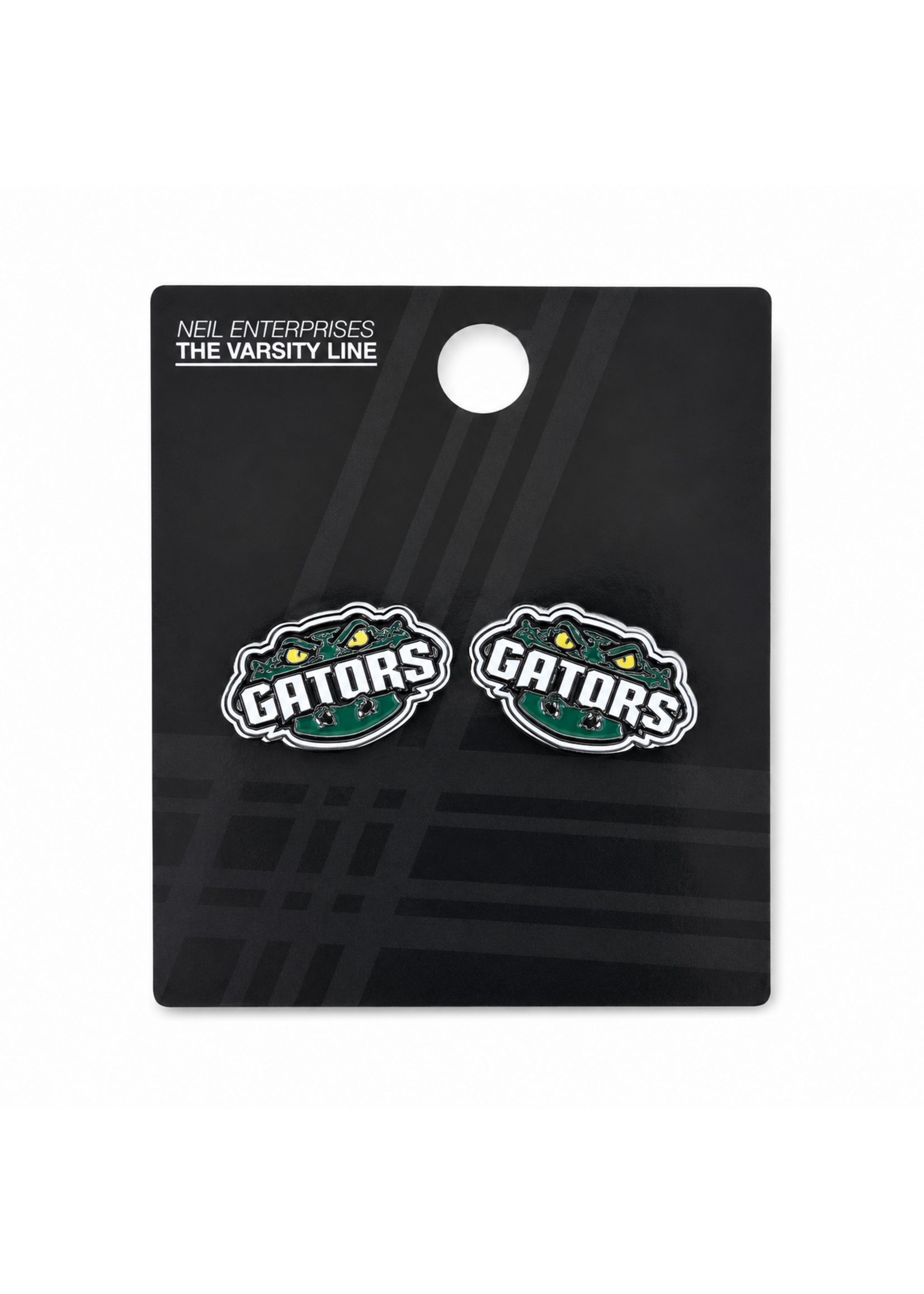 Neil Post Earrings Gator Logo SPSG