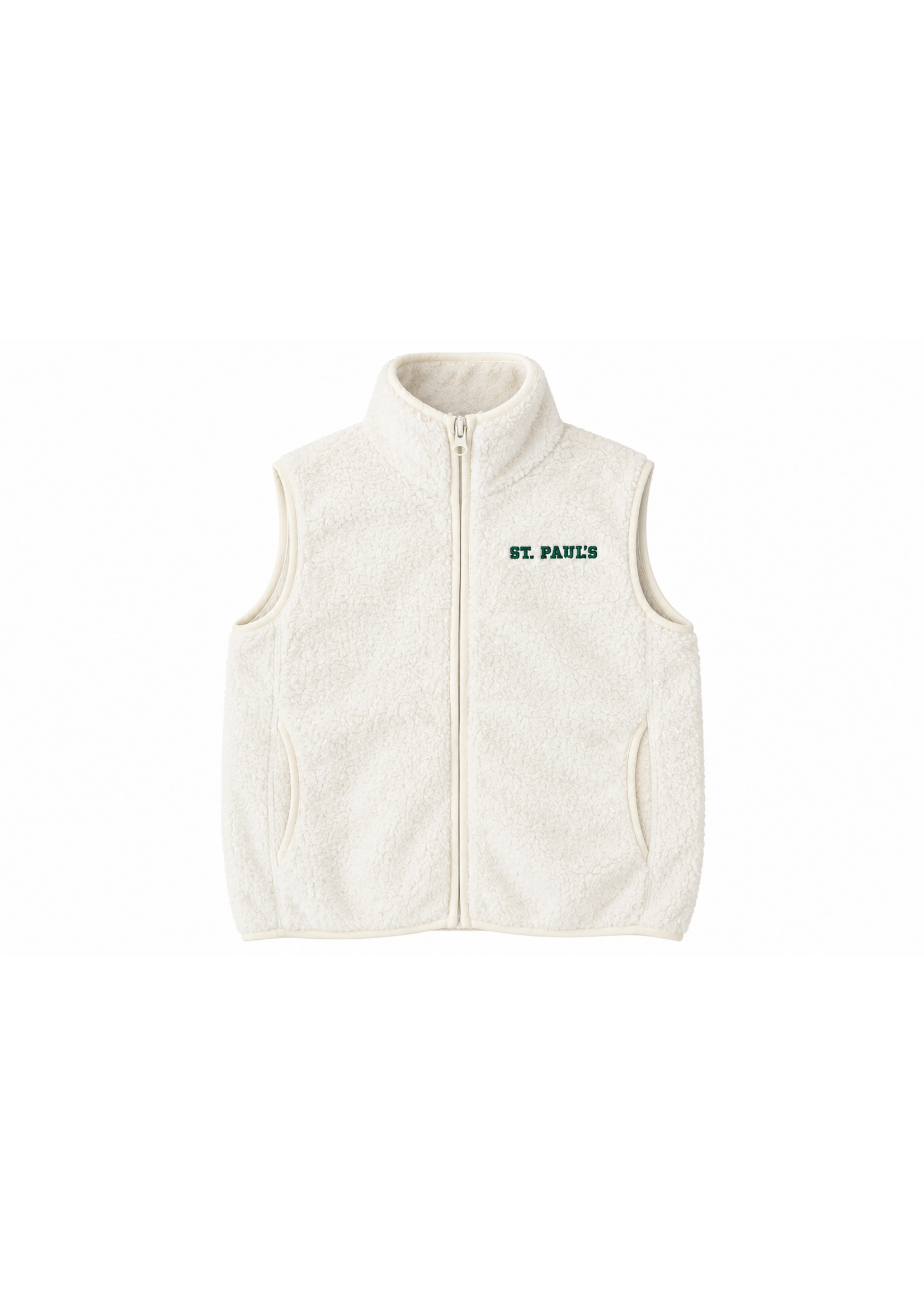 KW Full Zip Vest Fleece Infant/Toddler Cream TSPS