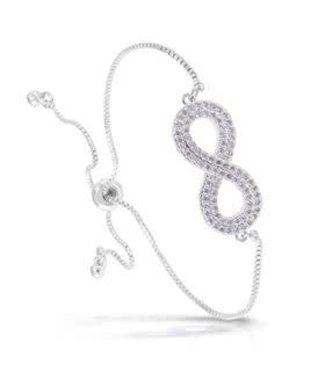 Silver Infinity Pull-Cord Bracelet