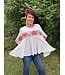 Reg/Curvy Round Neck Knit Poncho Top with Embroidery