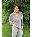 She+Sky Reg/Curvy Plisse Collared Button Front Top