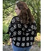 POL Oversized Boxy Floral Square Patchwork 3/4 Sleeve Crop Sweater Cardigan Hoodie