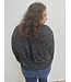 Speckled Knit Jacket with Zippered Front and Drawstring