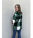 Oversized Plaid Button Front Shacket with Pockets