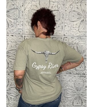 Reg/Curvy V Neck Brushed Microfiber Tee with Front Pocket - Gypsy River  Apparel