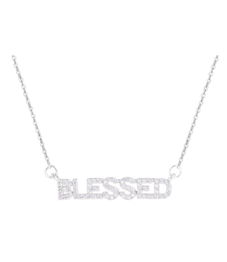 Amanda Blu Silver Blessed Monogram Necklace
