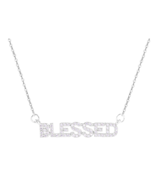 Silver Blessed Monogram Necklace