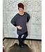 Umgee Reg/Curvy Round Neck 3/4 Sleeve Sweater Dress with Pockets and Ribbed Hem