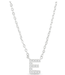 Silver CZ Initial Necklace-E