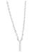Silver CZ Initial Necklace-I