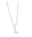Amanda Blu Silver CZ Initial Necklace-L