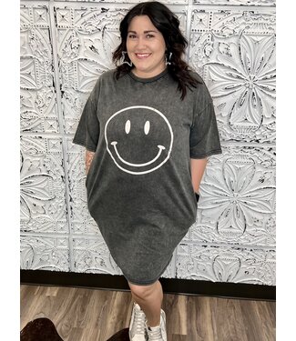 MICRO LOGO OVERSIZED T-SHIRT - WASHED GREY