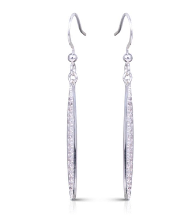 Long slim earrings deals