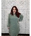 Reg/Curvy Long Sleeve Mineral Wash Button Front Dress with Pockets
