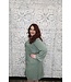 Reg/Curvy Long Sleeve Mineral Wash Button Front Dress with Pockets