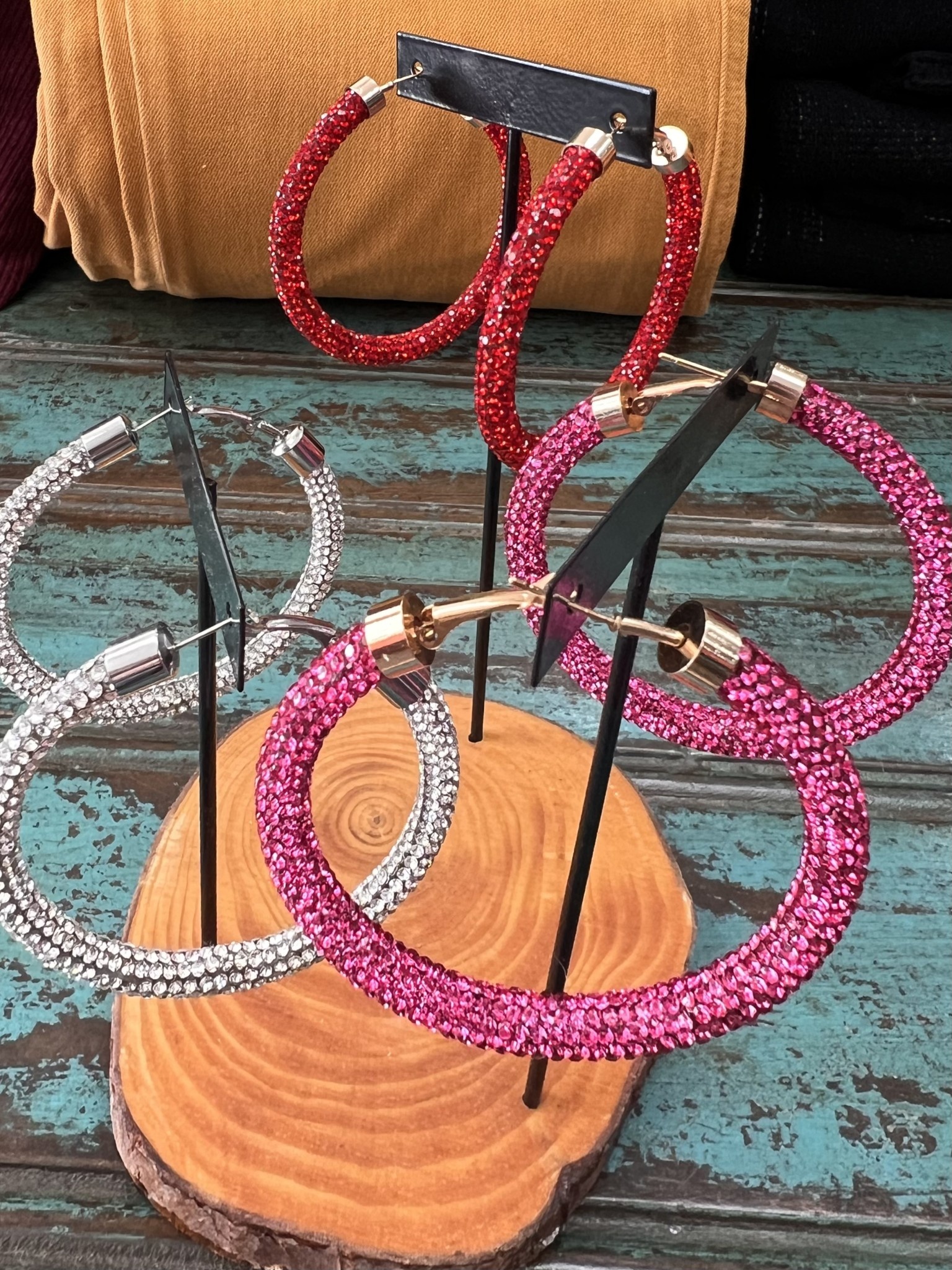 Golden stella shop earrings