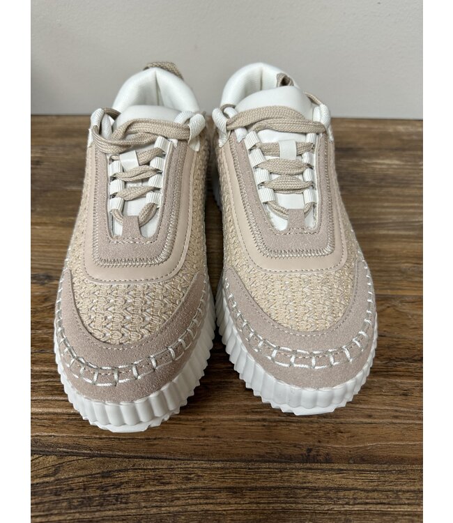 Natural Chunky Platform Lace Up Tennis Shoe Gypsy River Apparel