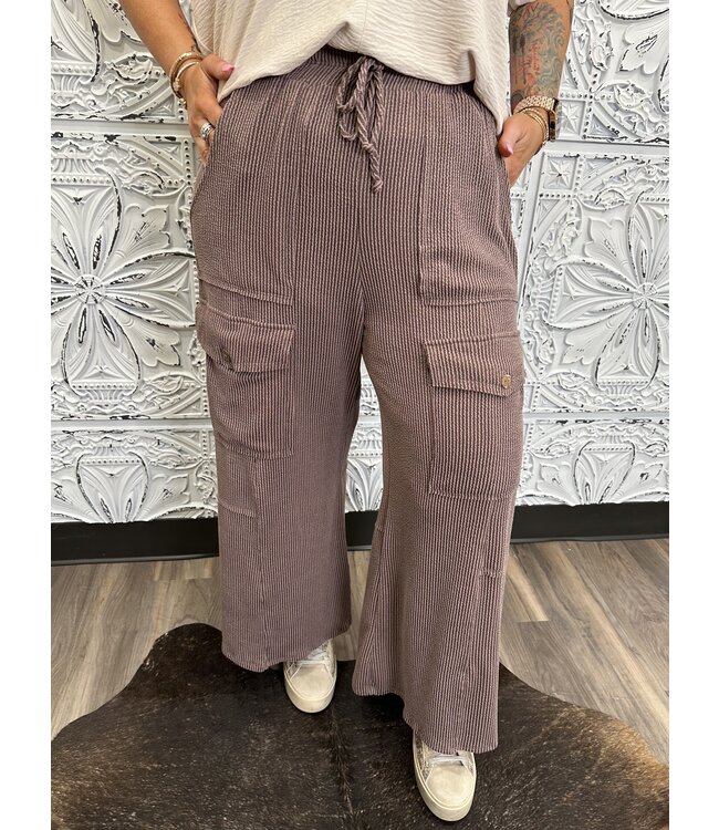 BLUMIN Textured Two Tone Cargo Pant with Drawstring Waist