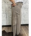 easel Mineral Washed Maxi Skirt with Cargo Pocket and Drawstring Waist