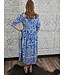 Entro Paisley Print Collared Half-Sleeve Midi Dress