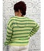 Reg/Curvy Striped Crochet Long Sleeve Light Knit Sweater