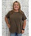 Rae Mode Reg/Curvy Round Neck Short Sleeve Mineral Wash Tee with Side Slits