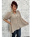 Zenana Tiered Button Front Hi-Low Tunic Top