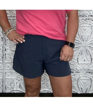 Rae Mode Reg/Curvy Smocked Waist Relaxed Fit Crinkle Shorts