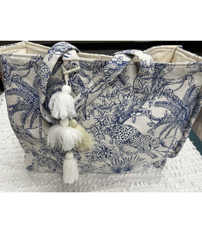 Rio Blue Tapestry Large Tote
