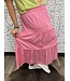 High Waist Midi Ruffle Skirt
