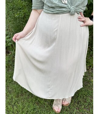 Zenana Crinkle Skirt with Side Slits and Pockets